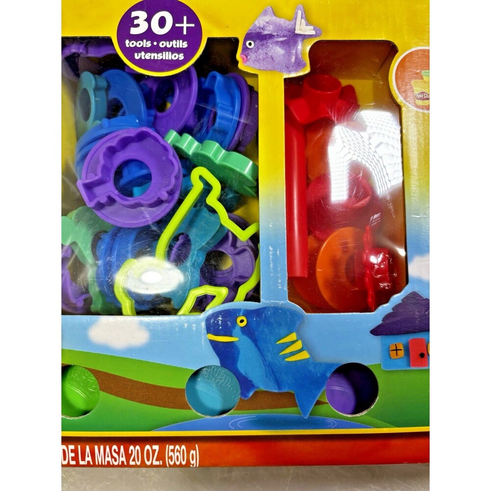 Play-Doh Stamp n Shape Toolkit 30+ Tools & 10 Colors Kids Shape Animal Craft Set - Picture 9 of 15